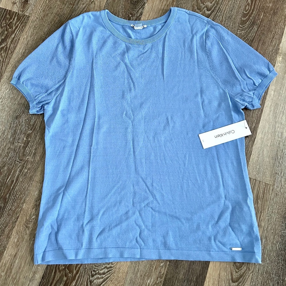 Calvin Klein Women’s Suits Top Corsica Size XL Short Sleeve NWT